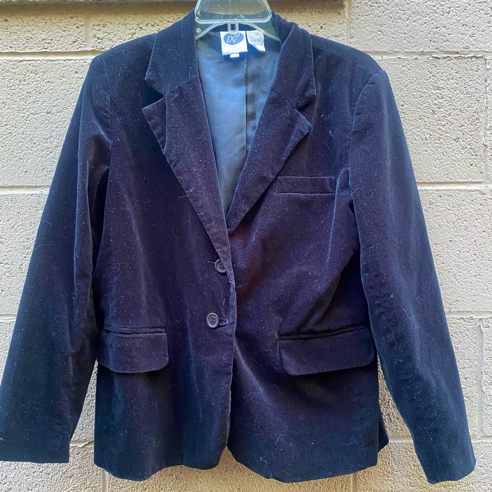 Diane Gilman Black Velour Blazer